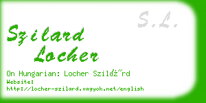 szilard locher business card